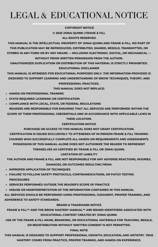 The Brow Mastery Manual: Brow Lamination, Tint & Wax
