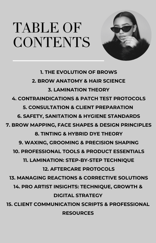 The Brow Mastery Manual: Brow Lamination, Tint & Wax